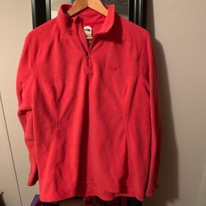 North face, 1/4 zip. XL. Red.